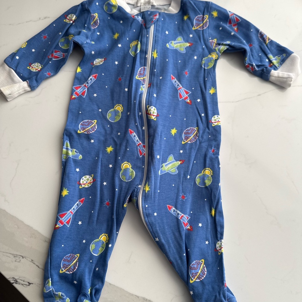 Blue Space-Themed Kids One Piece